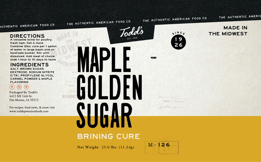 Maple Golden Sugar Cure 25lb Case